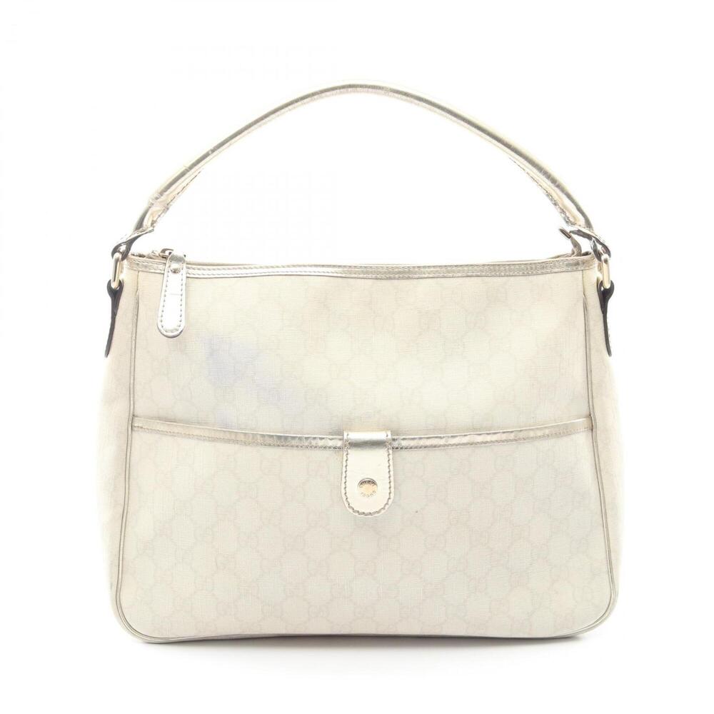 Gucci GG Supreme Shoulder Bag/Handbag, Coated Canvas and Leather, Women's, Iv...